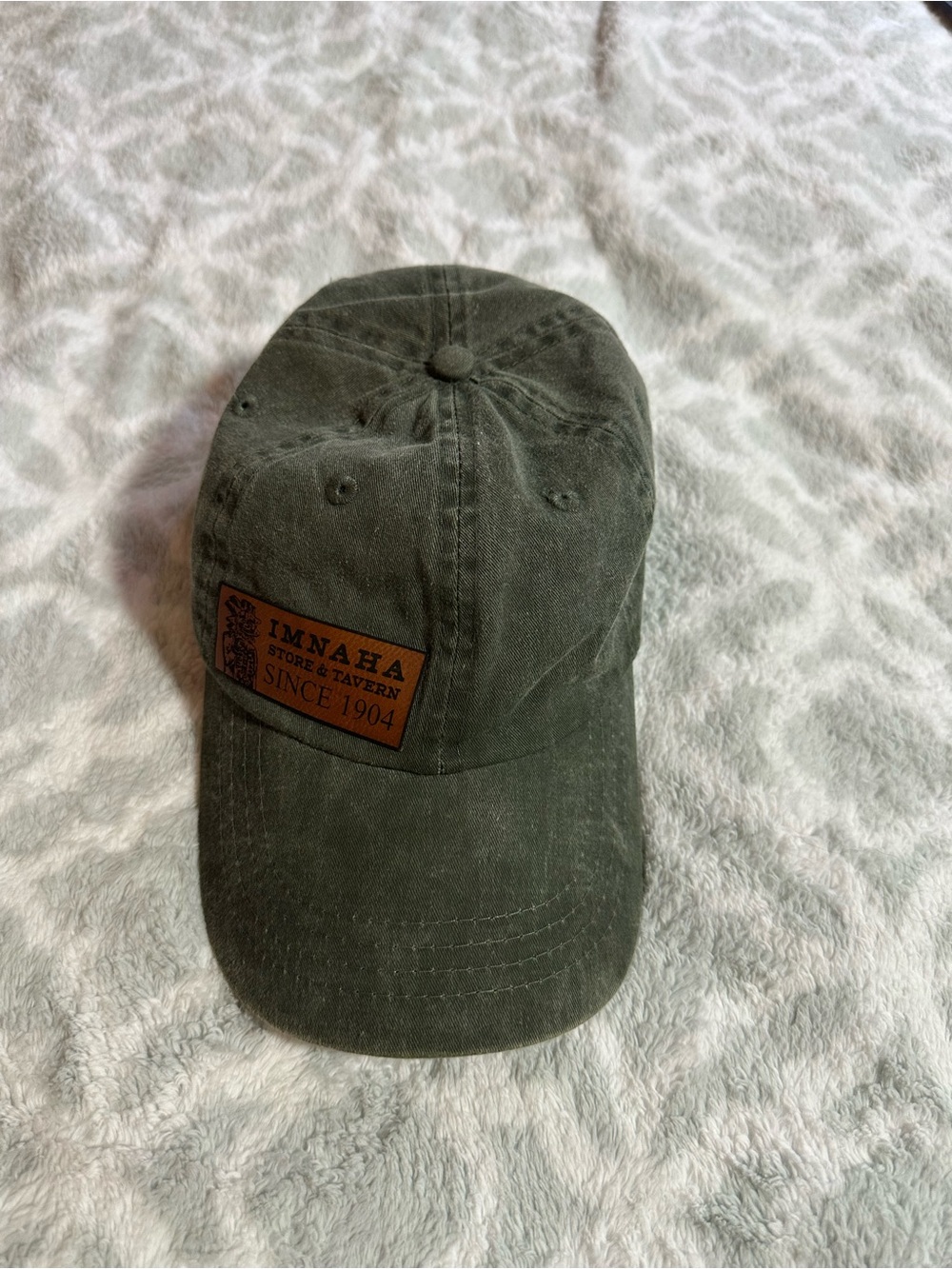 Olive Green Cotton Baseball Cap